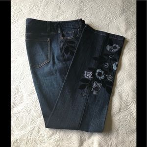 Talbots Boot Cut Embroidered Jeans